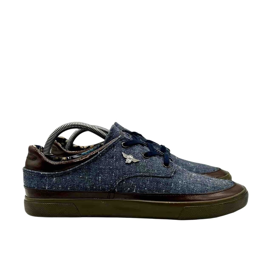 Creative Recreation‎ Kaplan Mens Blue Speckled Textile Leather Sneakers 10.5